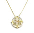 Sterling Round Jerusalem Cross Opening Magnetic Necklace